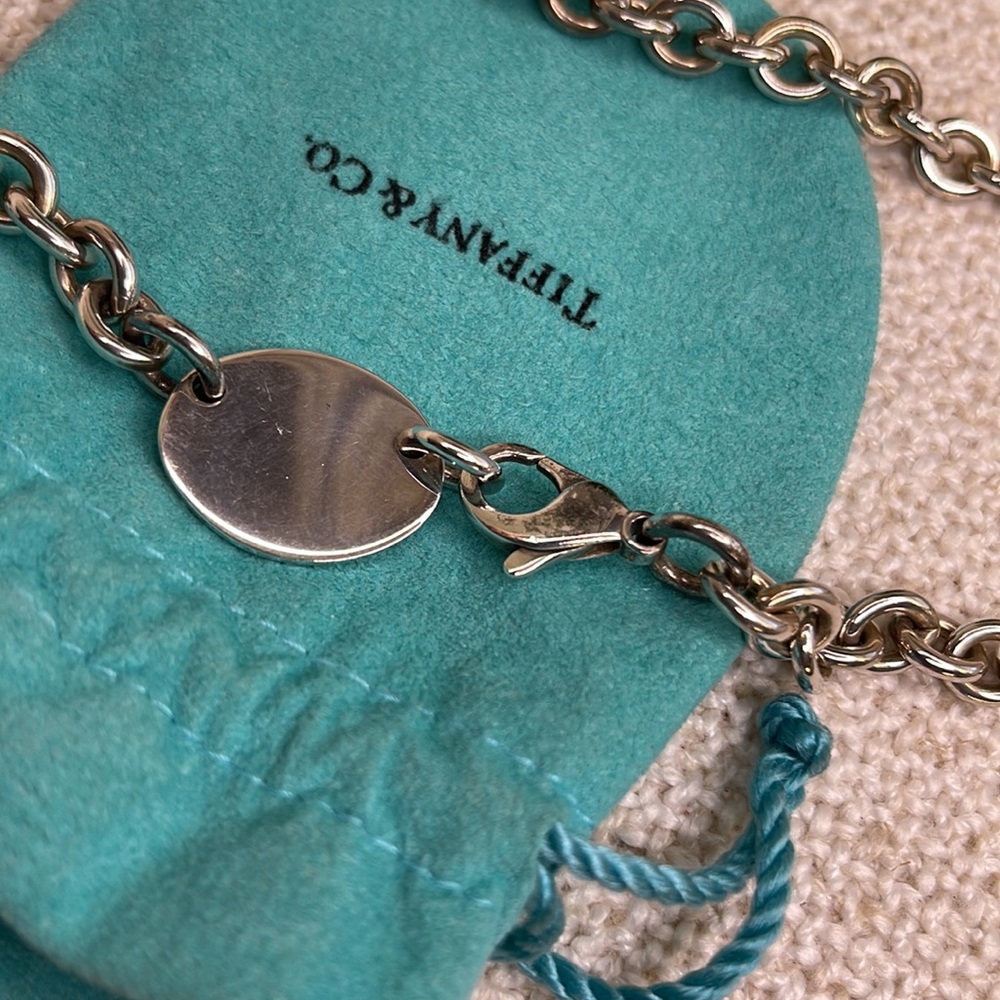 Tiffany & Co. chain oval tag necklace 15.5” - Picture 4 of 4
